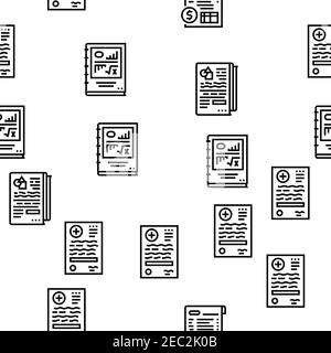 Berichte Dokumentation Vektor Nahtloses Muster Stock Vektor
