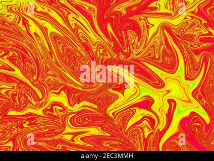 Gelb rosa rot Stoff Textur abstrakter Hintergrund Stockfoto