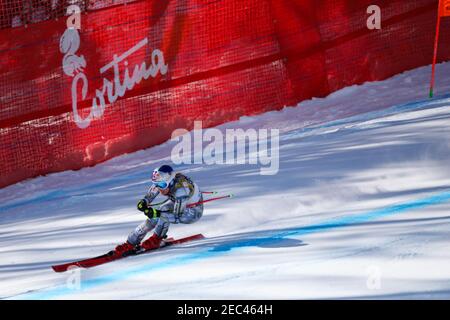 LEDECKA Ester (CZE) im Einsatz während der FIS Alpine Ski Weltmeisterschaften 2021 - Abfahrt - Damen, alpines Skirennen in Cortina (BL), Italien. , . Februar 13 2021 (Foto: IPA/Sipa USA) Quelle: SIPA USA/Alamy Live News Stockfoto