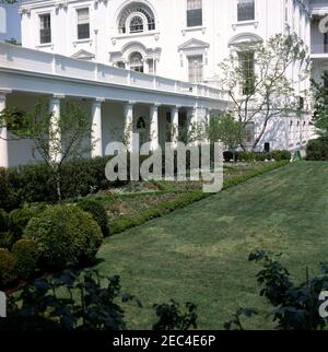 Rosengarten Rekonstruktion, Fortschritte Fotos. Blick auf den Rosengarten Baufortschritt entlang der West Wing Colonnade. White House, Washington, D.C. Stockfoto