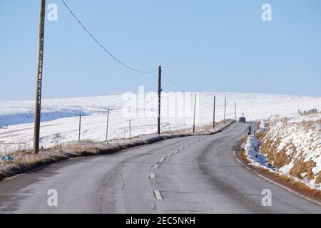 Die A672 in Rishworth Moor Stockfoto