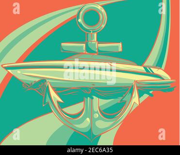 Schiffe Yachten und Boote Symbole mit Navigation Symbole flach isoliert vector Abbildung Stock Vektor