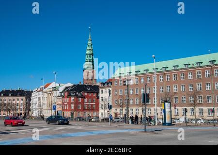 Kopenhagen Dänemark - März 18. 2018: Stadtzentrum von Kopenhagen Stockfoto