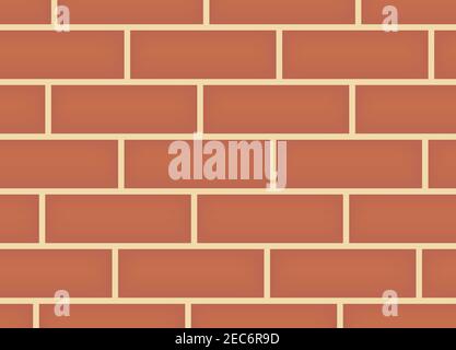 Einfacher Backstein Wand Hintergrund, Vektor Stock Vektor
