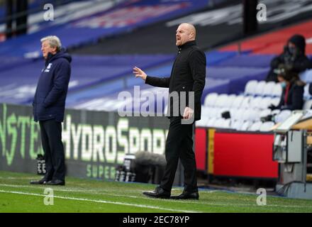 Burnley-Manager Sean Dyche beim Premier League-Spiel im Selhurst Park, London. Bilddatum: Samstag, 13. Februar 2021. Stockfoto
