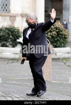 Rom, Italien. Februar 2021, 13th. Renato Brunetta zum Minister für öffentliche Verwaltung ernannt in Mario Draghis neuer Regierung kommt zur Eid-Zeremonie im Quirinale Quelle: Independent Photo Agency/Alamy Live News Stockfoto