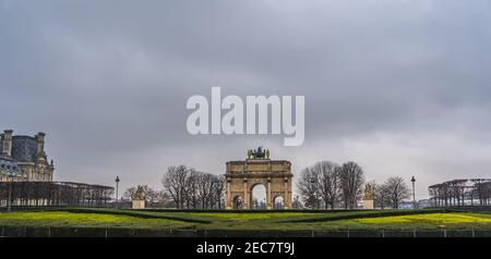 Arc de Triomphe du Carrousel in Paris, Frankreich Stockfoto