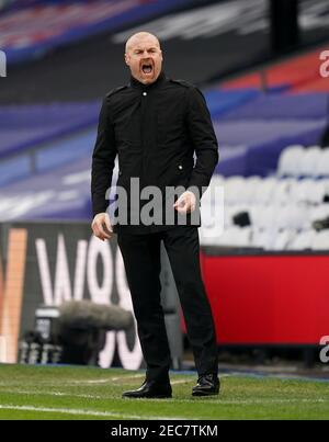 Burnley-Manager Sean Dyche beim Premier League-Spiel im Selhurst Park, London. Bilddatum: Samstag, 13. Februar 2021. Stockfoto