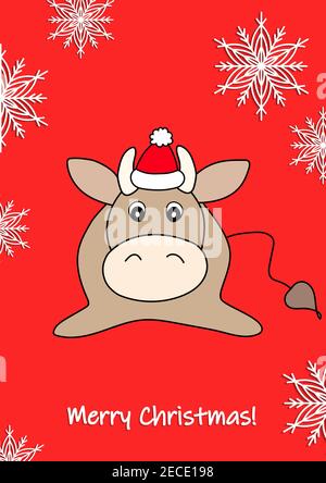 Frohe Weihnachten, Feiertage, Feier Gruß und Einladungskarte, Banner, Rahmen, Header, Postkarte. Layoutvorlage. Cartoon flache Illustration mit Stock Vektor