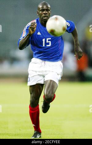 Confederation Cup 2003. Frankreich 1 Kolumbien 0. Juni 18, Lyon, Frankreich. Lilian Thuram Stockfoto