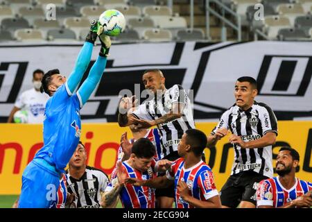 Belo Horizonte, Brasilien. 13th Feb, 2021. Sechste Runde der brasilianischen Meisterschaft der Serie A 2020, im Mineirão Stadion, Belo Horizonte, MG statt. Kredit: Dudu Macedo/FotoArena/Alamy Live Nachrichten Stockfoto