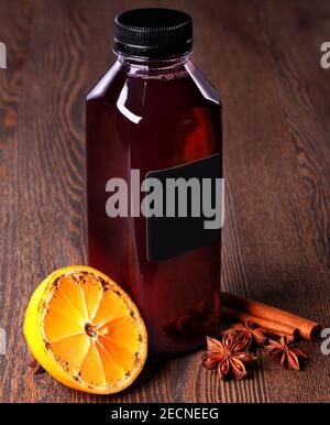 Alkoholfreier Glühwein Stockfoto