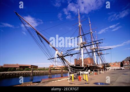 Das historische Schiff der USS Constitution, Boston Harbor, Massachusetts, USA Stockfoto