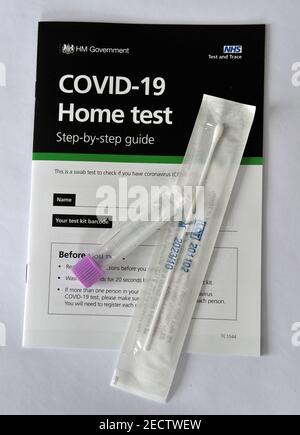 NHS-frei, UK COVID 19 Heimtest-Kit Stockfoto