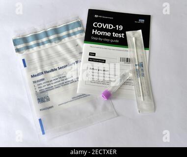 NHS-frei, UK COVID 19 Heimtest-Kit Stockfoto