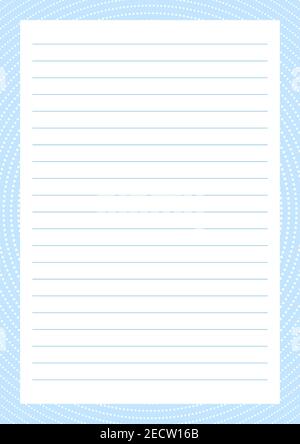 Rasterpapier. Abstrakt gestreifter Hintergrund mit Farbe horizontale Linien. Papiernotiz wird auf transparentem Hintergrund gedruckt. Optimale Größe A4. Geometrisches Muster Stock Vektor