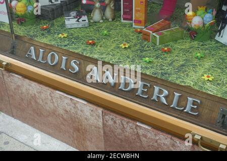 Wien Mariahilfer Straße, Bandagist Anderle Stockfoto