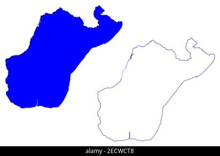 Provinz Reggio Calabria (Italien, Italienische Republik, Region Kalabrien) Karte Vektorgrafik, Skizze Provinz Reggio Calabria Karte Stock Vektor