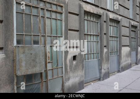 Wien, Nibelungenviertel, altes Lager Stockfoto