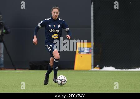 Vinovo (NACH, Italien. Februar 2021, 13th. Vinovo (TO), Italien, Juventus Training Center, 13. Februar 2021, Andrea StaÃ…Âkova (Juventus) während des Juventus gegen Empoli Ladies - Italienische Coppa Italia Frauen Fußballspiel Credit: Danilo Vigo/LPS/ZUMA Wire/Alamy Live News Stockfoto