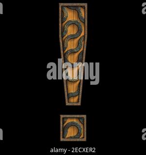 3D-Render von Holz und korrodierte Metall strukturierte Symbol Stockfoto