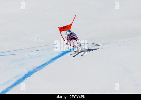 Cortina, Italien. Februar 2021, 14th. KRIECHMAYR Vincent AUT während 2021 FIS Alpine World SKI Championships - Abfahrt - Männer, Alpin Ski Race in Cortina (BL), Italien, Februar 14 2021 Quelle: Independent Photo Agency Srl/Alamy Live News Stockfoto