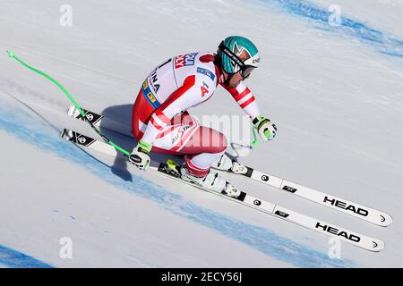 Cortina, Italien. Februar 2021, 14th. KRIECHMAYR Vincent AUT während 2021 FIS Alpine World SKI Championships - Abfahrt - Männer, Alpin Ski Race in Cortina (BL), Italien, Februar 14 2021 Quelle: Independent Photo Agency Srl/Alamy Live News Stockfoto