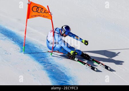 Cortina (BL, Italien. Februar 2021, 14th. Cortina (BL), Italien, Vertigine, 14. Februar 2021, PARIS Dominik ITA während 2021 FIS Alpine Ski Weltmeisterschaften - Abfahrt - Männer - Alpine Ski Rennen Credit: Luca Tedeschi/LPS/ZUMA Wire/Alamy Live News Stockfoto