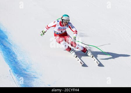 14. Februar 2021, Cortina (BL, Italien: Cortina (BL), Italien, Vertigine, 14. Februar 2021, KRIECHMAYR Vincent AUT während 2021 FIS Alpine World SKI Championships - Abfahrt - Männer - Alpine Ski Race (Bild: © Luca Tedeschi/LPS via ZUMA Wire) Stockfoto