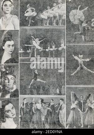 Das Konzertprogramm für 1955 Nowosibirsk Oper und Ballett-Theater, erstmals im Jahr 1955 in der UdSSR veröffentlicht. Stockfoto