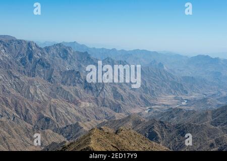 Schöne Berglandschaft rund um Habala, Abha, Saudi-Arabien Stockfoto