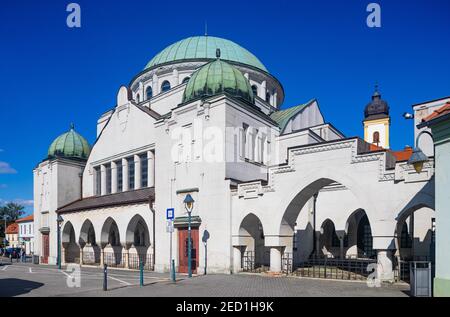 Jüdische Synagoge auf dem Hauptplatz, Trencin, Slowakei Stockfoto