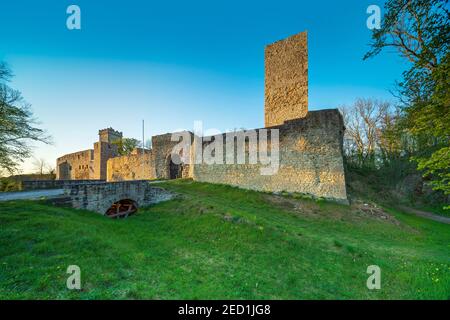 Eckartsburg Schloss im Abendlicht, Eckartsberga, Sachsen-Anhalt, Deutschland Stockfoto