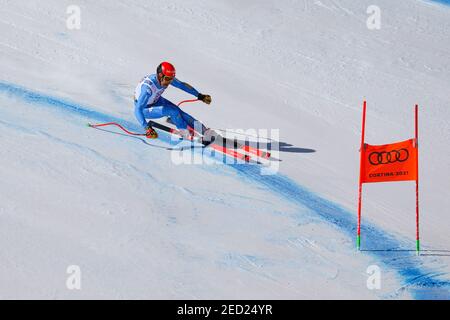 INNERHOFER Christof ITA während 2021 FIS Alpine Ski Weltmeisterschaften - Abfahrt - Männer, Alpinskirennen in Cortina (BL), Italien, Februar 14 2021 Stockfoto