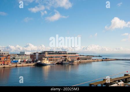 Blick über den Nordhavn Bezirk in Kopenhagen Dänemark Stockfoto