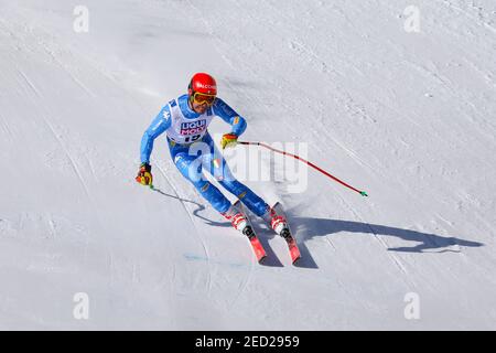 INNERHOFER Christof ITA 2021 FIS Alpine Skiweltmeisterschaft - Abfahrt - Männer, alpines Skirennen in Cortina (BL), Italien. , . Februar 14 2021 (Foto: IPA/Sipa USA) Quelle: SIPA USA/Alamy Live News Stockfoto