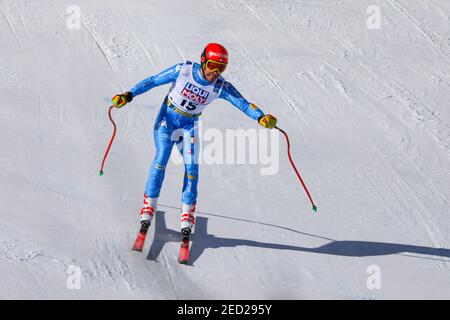 INNERHOFER Christof ITA 2021 FIS Alpine Skiweltmeisterschaft - Abfahrt - Männer, alpines Skirennen in Cortina (BL), Italien. , . Februar 14 2021 (Foto: IPA/Sipa USA) Quelle: SIPA USA/Alamy Live News Stockfoto