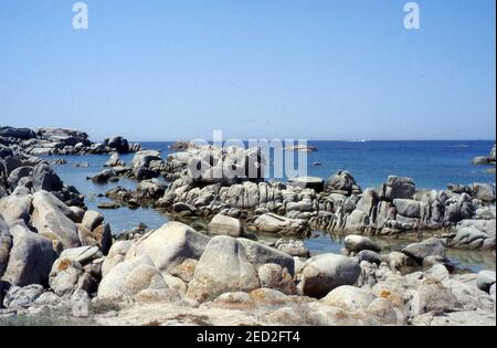 Lavezzi Island, Korsika, Frankreich (gescannt von Farblider) Stockfoto