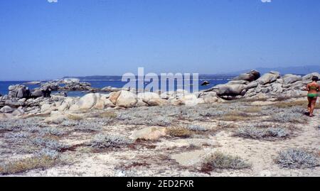 Lavezzi Island, Korsika, Frankreich (gescannt von Farblider) Stockfoto