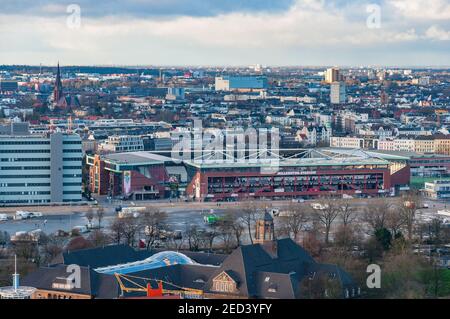 Hamburg Deutschland - Dezember 16. 2017: Das Millerntor Stadion ist das Heimstadion der deutschen Fußballmannschaft St. Pauli Stockfoto