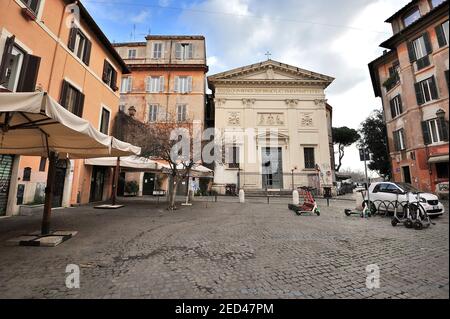Piazza di San Giovanni della Malva, Trastevere, Rom, Italien Stockfoto