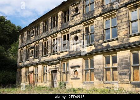 17. Jahrhundert Scout Hall, jetzt verfallene Shibden, West Yorkshire Stockfoto