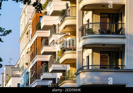 BERLIN Wilmersdorf Württembergische Str. Wohnarchitektur Stockfoto