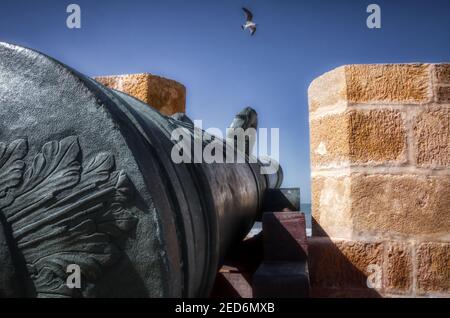 Alte Kanone aus nächster Nähe Stockfoto