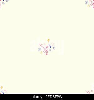 Klassische musikalische Muster, mit Noten und Violinschlüssel, tolle Designs für jeden Zweck. Abstrakte Retro-Struktur. Musterausweis Stock Vektor