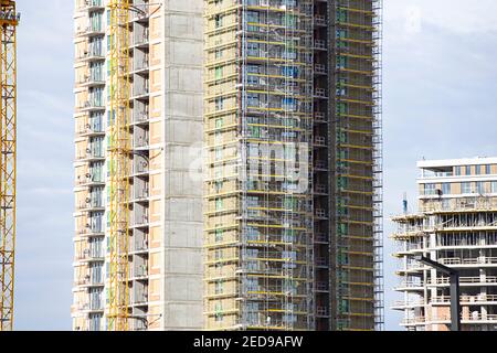 Baustelle des modernen Gebäudes Stockfoto