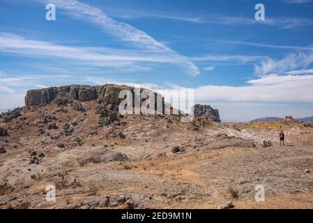 Trekking in der Nähe von Cerro de la Bufa - Guanajuato, Guanajuato, Mexiko Stockfoto