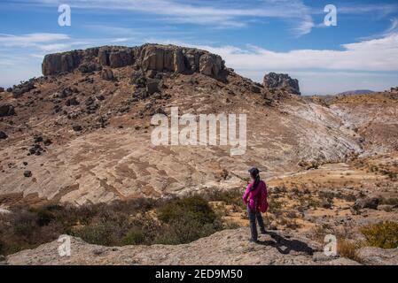 Trekking in der Nähe von Cerro de la Bufa - Guanajuato, Guanajuato, Mexiko Stockfoto