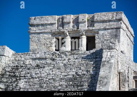 Die Maya-Ruinen von Tulum auf der Yucatán-Halbinsel im Bundesstaat Quintana Roo, Mexiko Stockfoto