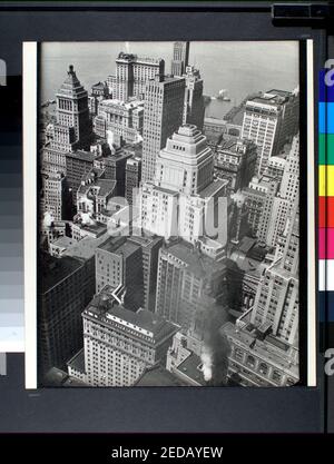 Financial District Dächer - II.. Blick südwestlich vom Dach des 60 Wall Tower, Manhattan Stockfoto